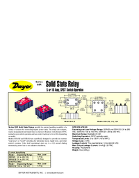 Thumbnail of document Data Sheet - Series SSR Solid State Relay